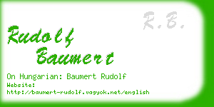 rudolf baumert business card